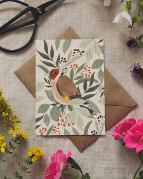 Přání Ptáčci a lístečky // Stehlík obecný